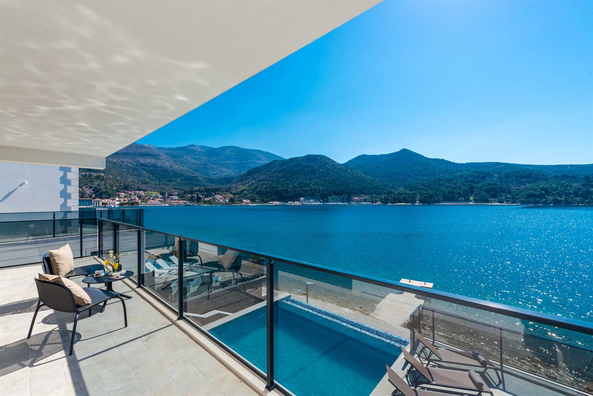 Beachfront Villa Absoluta with Pool