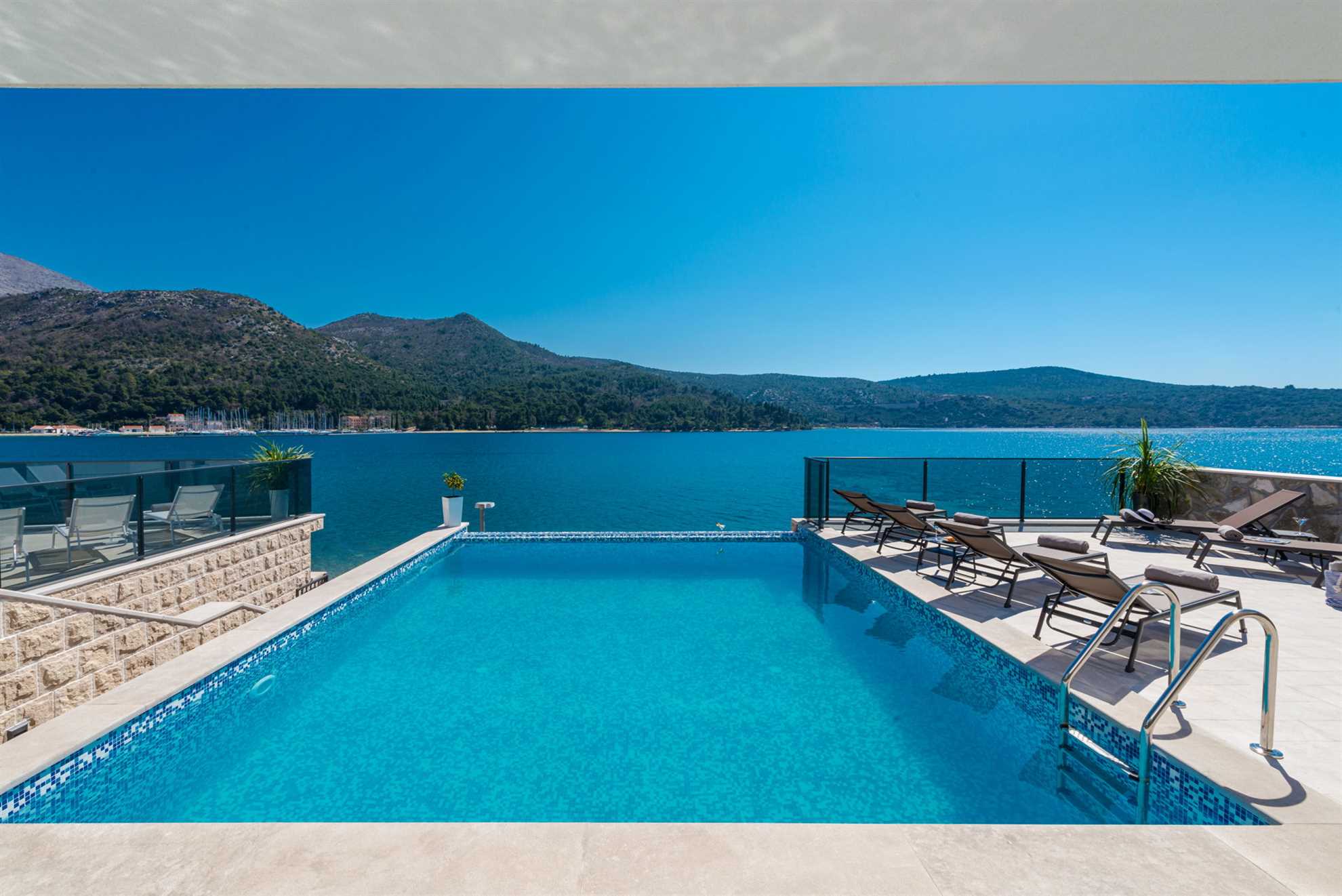 Beachfront Villa Absoluta with Pool