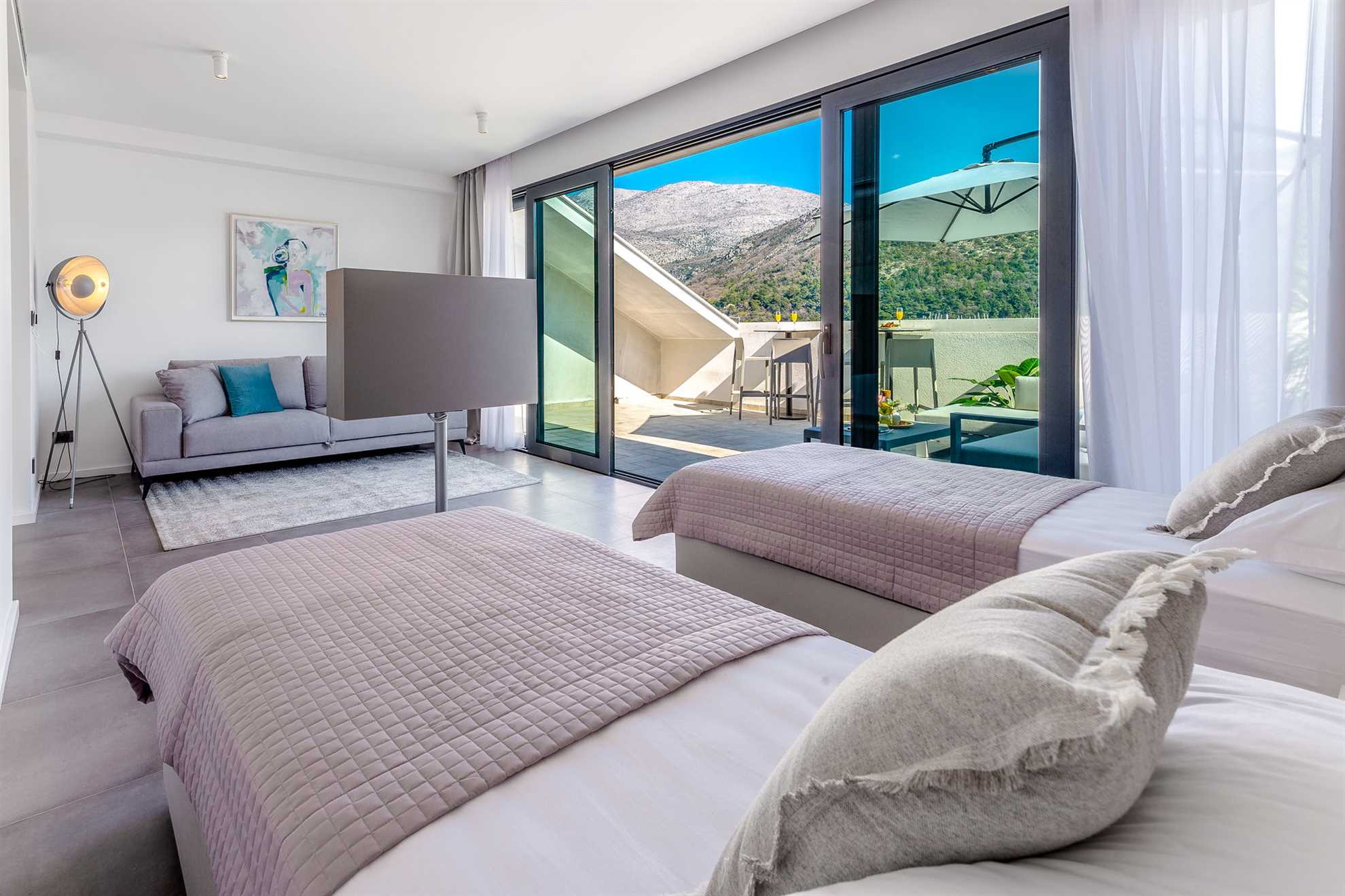 Beachfront Villa Suprema with Pool