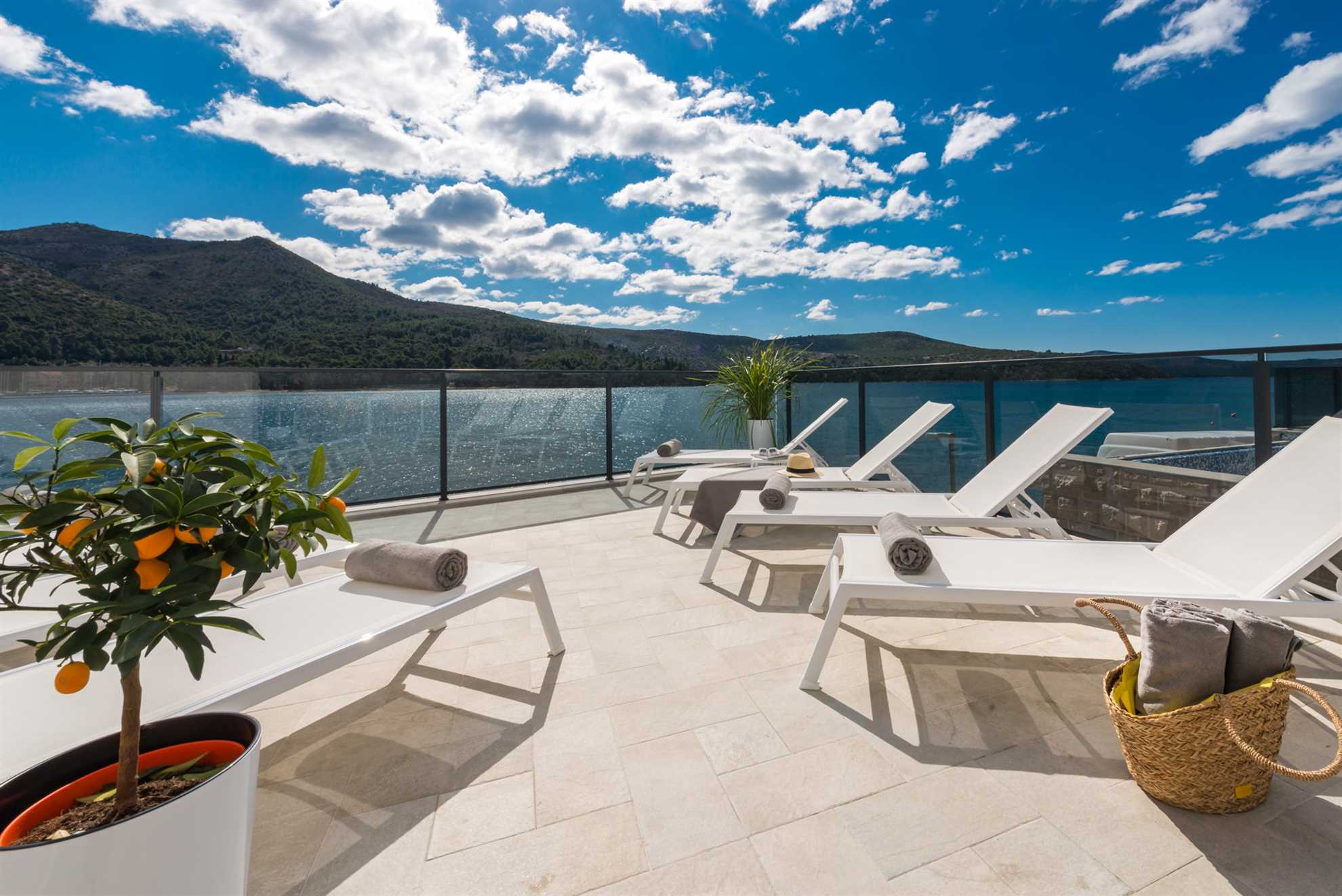 Beachfront Villa Suprema with Pool
