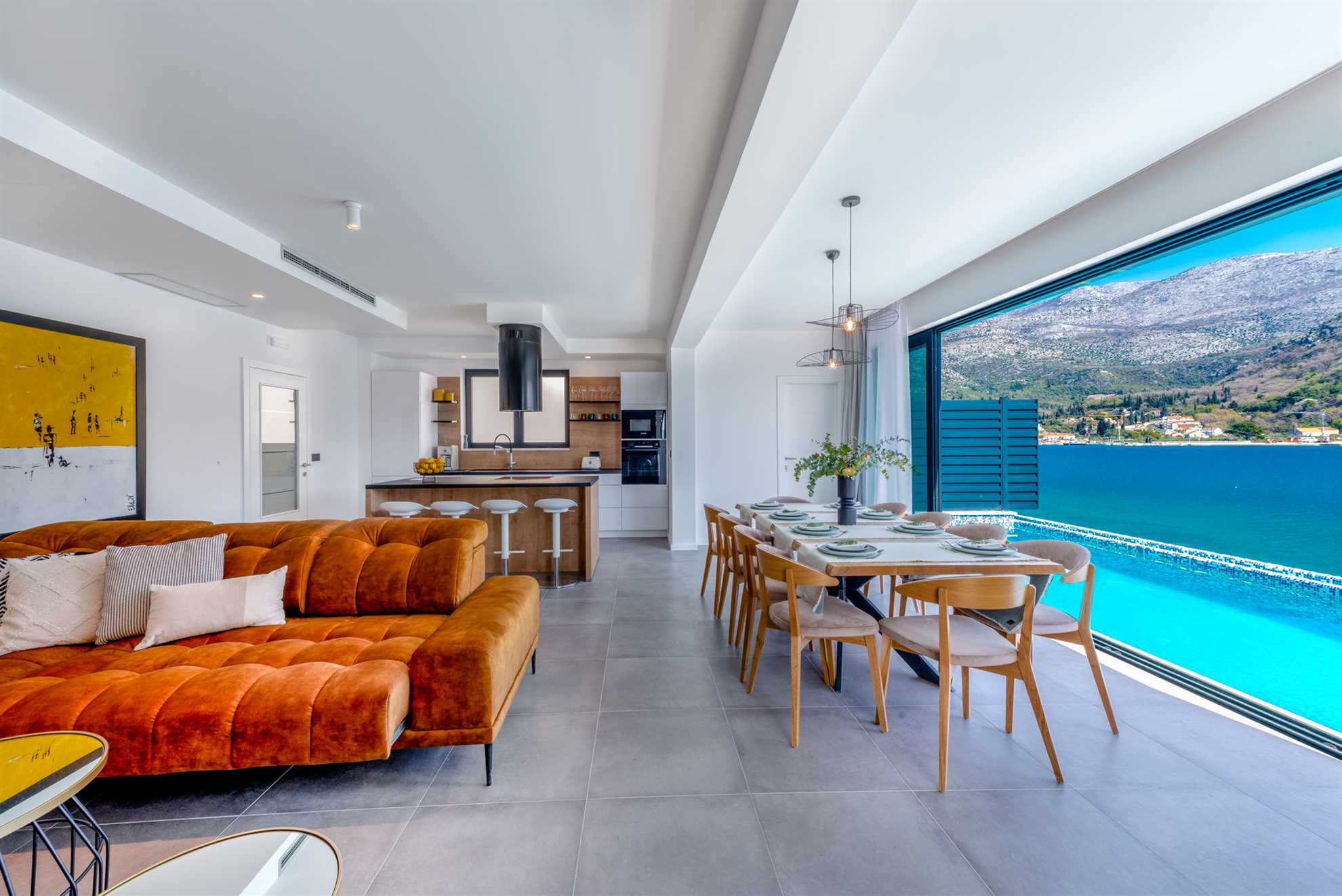 Beachfront Villa Suprema with Pool