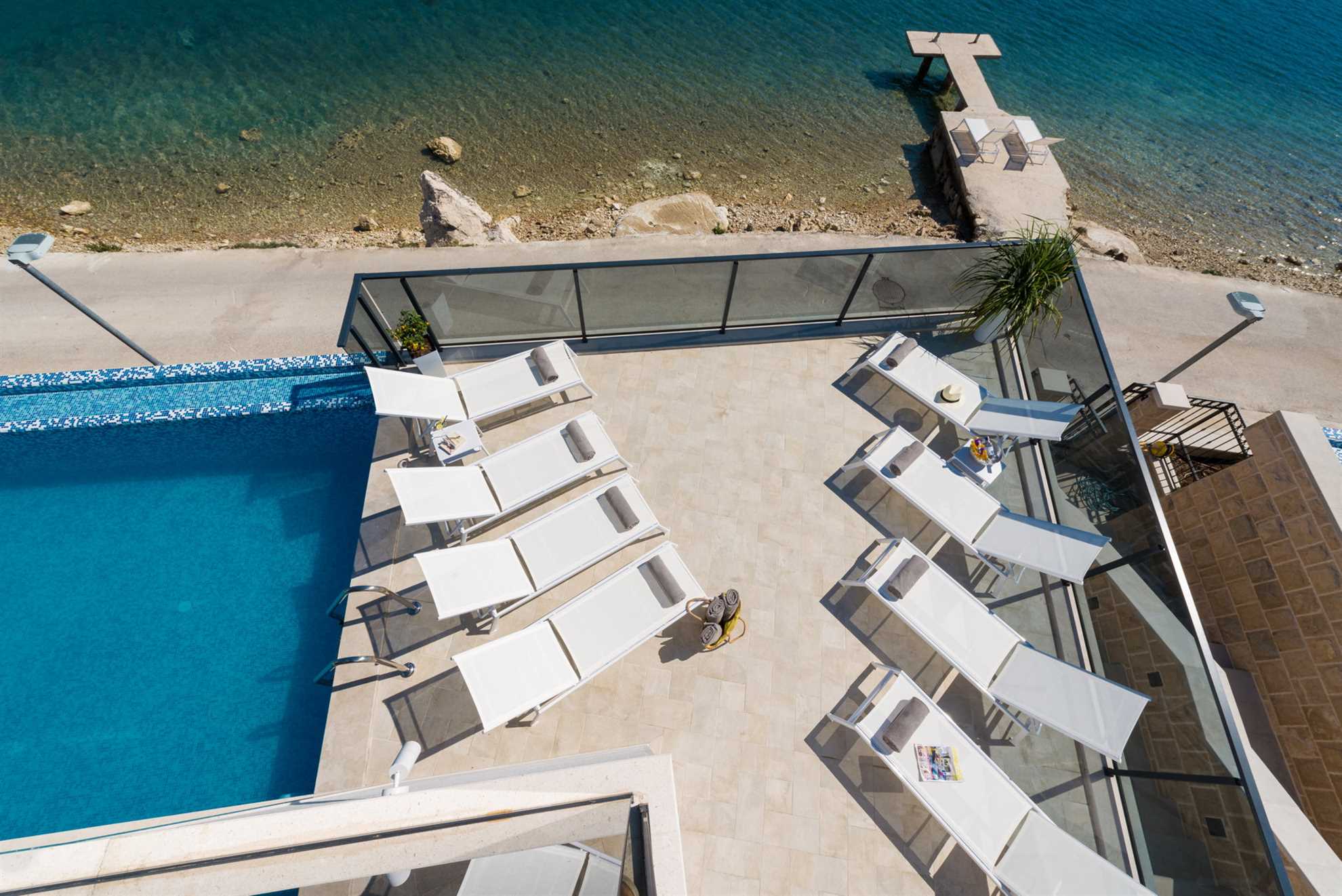 Beachfront Villa Suprema with Pool