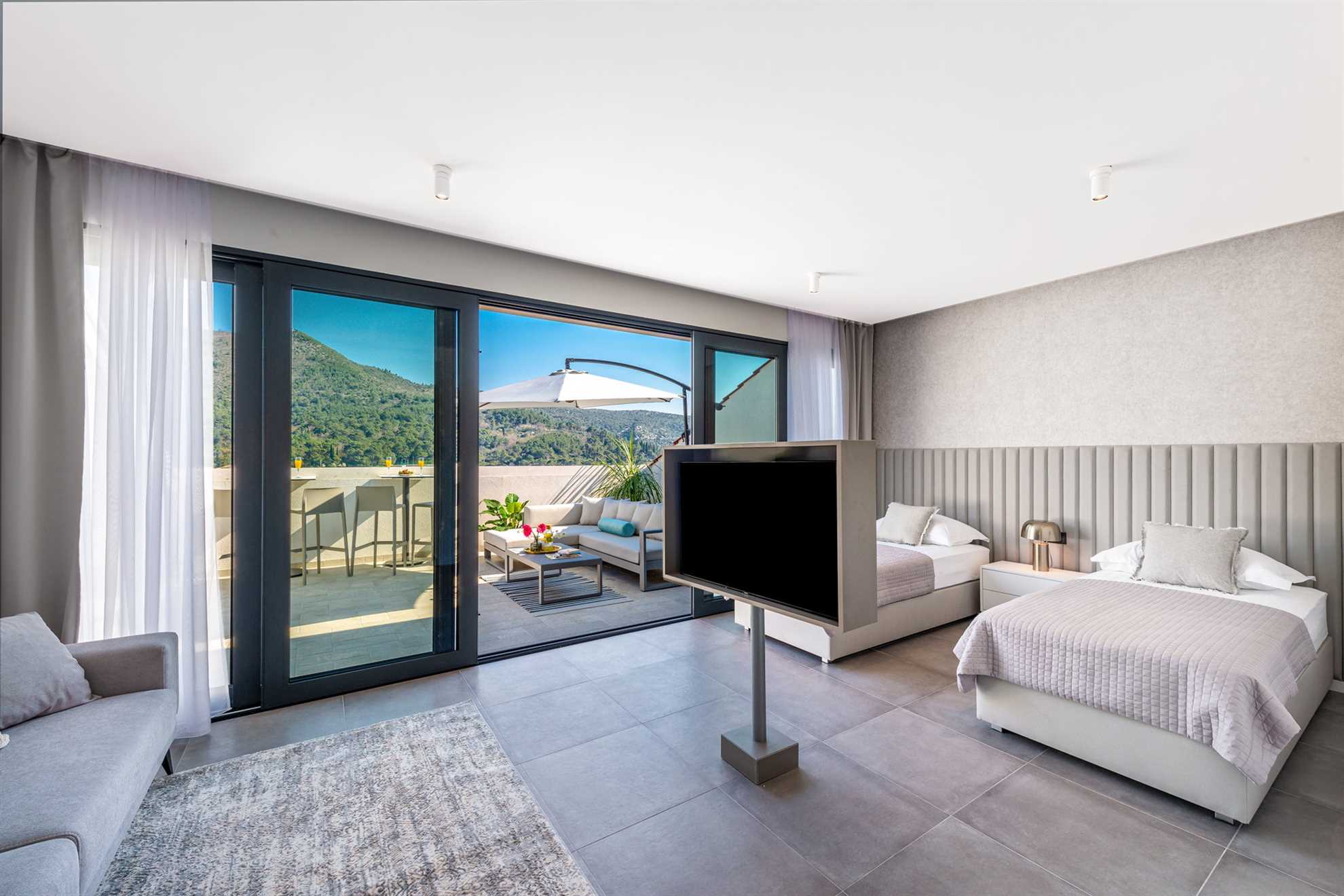 Beachfront Villa Suprema with Pool