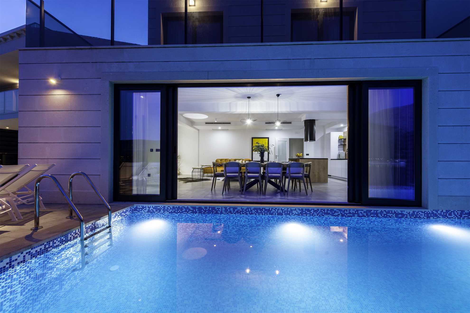 Beachfront Villa Suprema with Pool