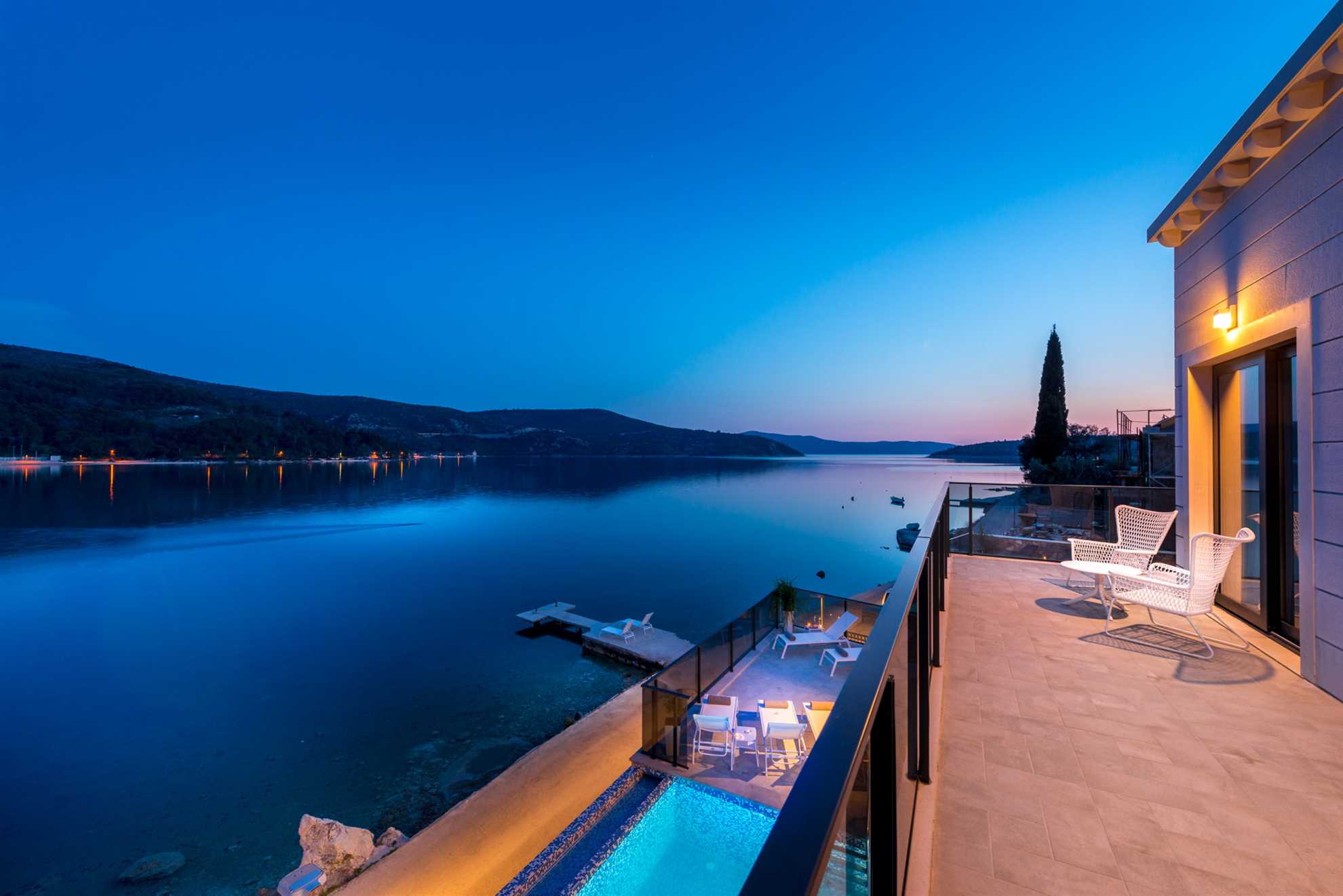 Beachfront Villa Suprema with Pool
