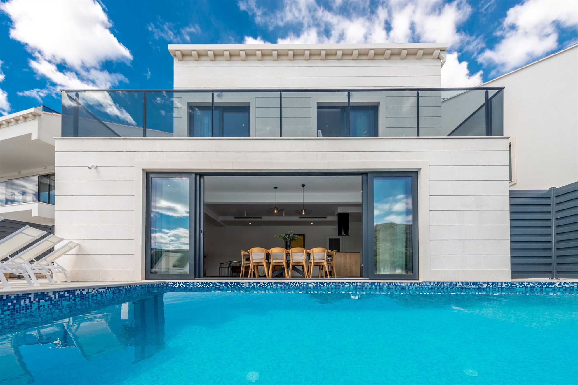 Beachfront Villa Suprema with Pool