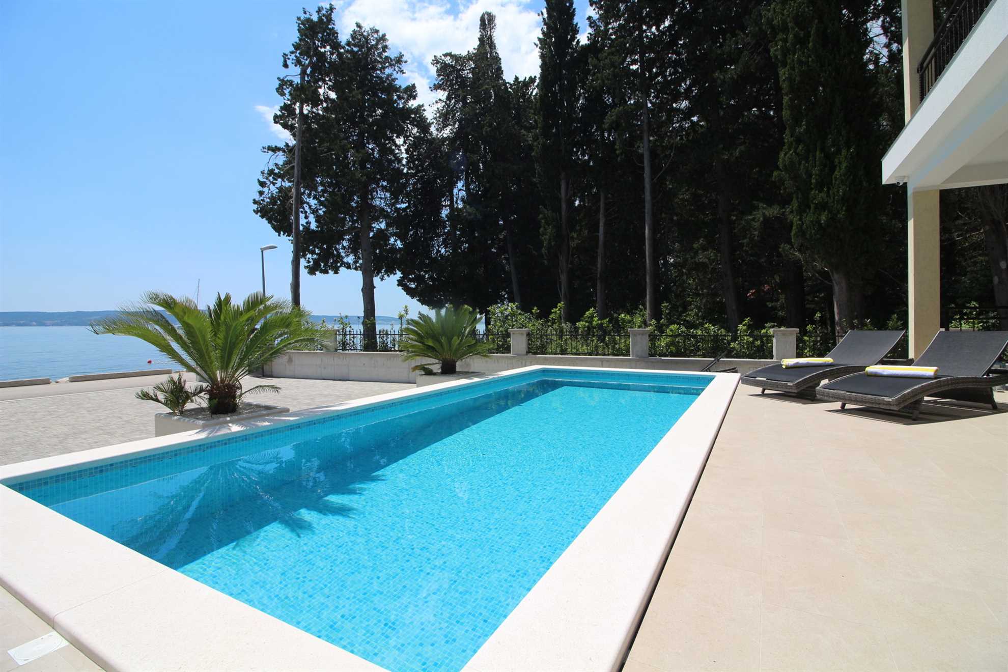 Beachfront Villa Sea Mystery with Pool