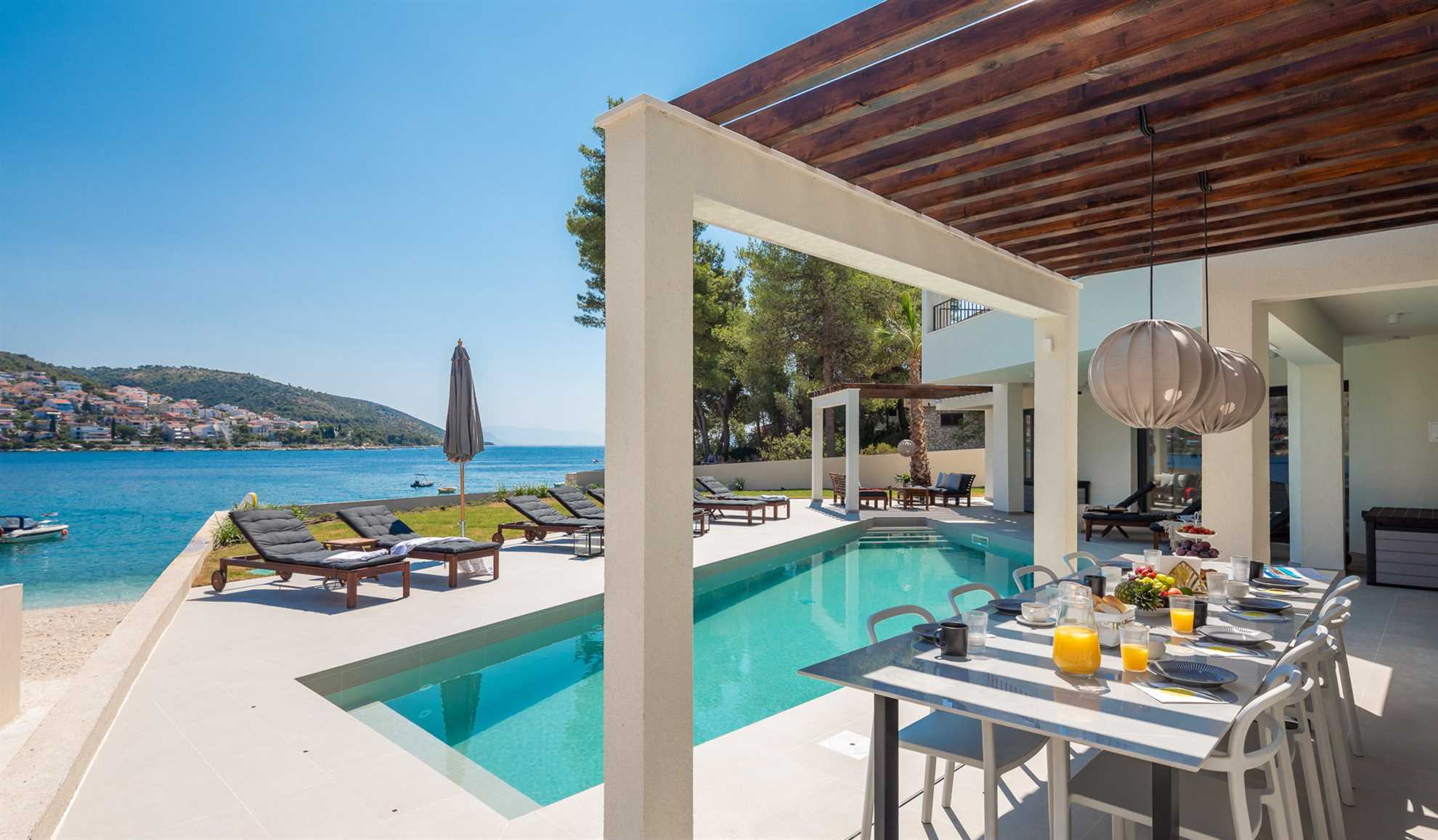 Beachfront Villa Sea Suprema with Pool