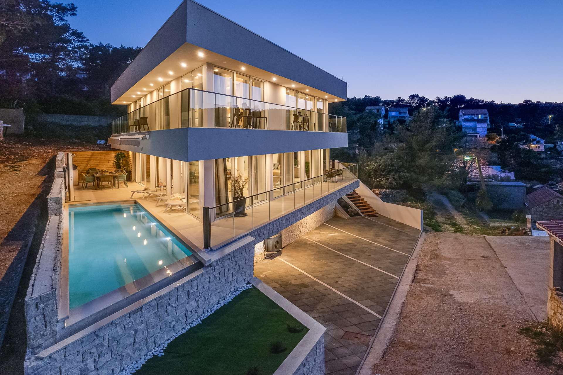 Luxury Villa Golden Hour with Pool