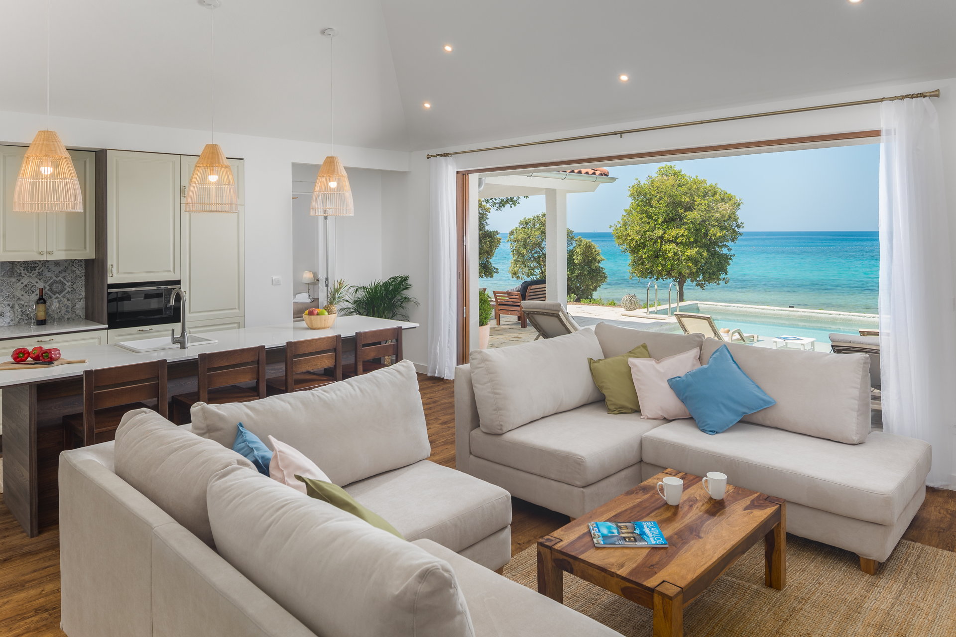 Beachfront Villa Poeta with Pool