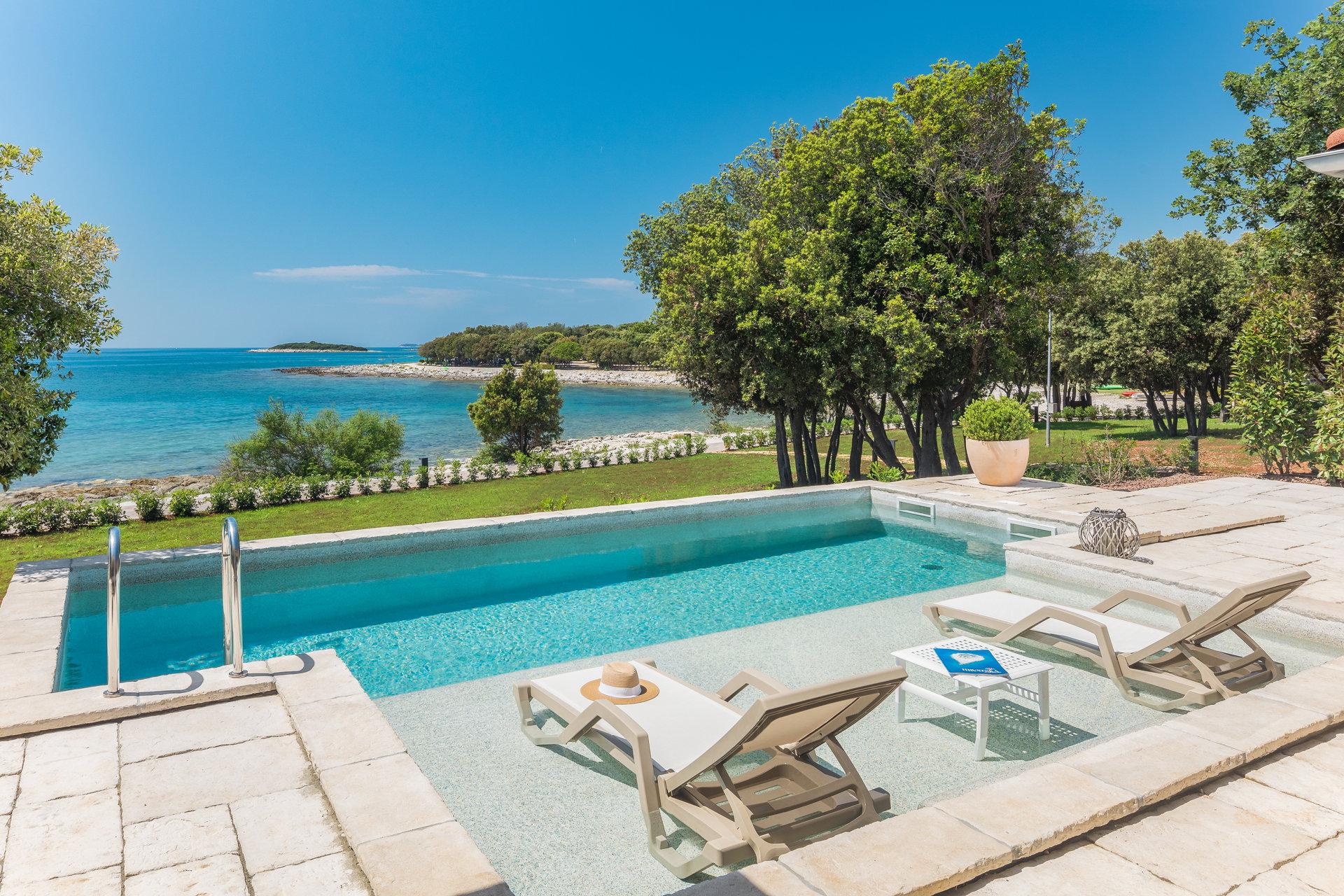 Beachfront Villa Poeta with Pool