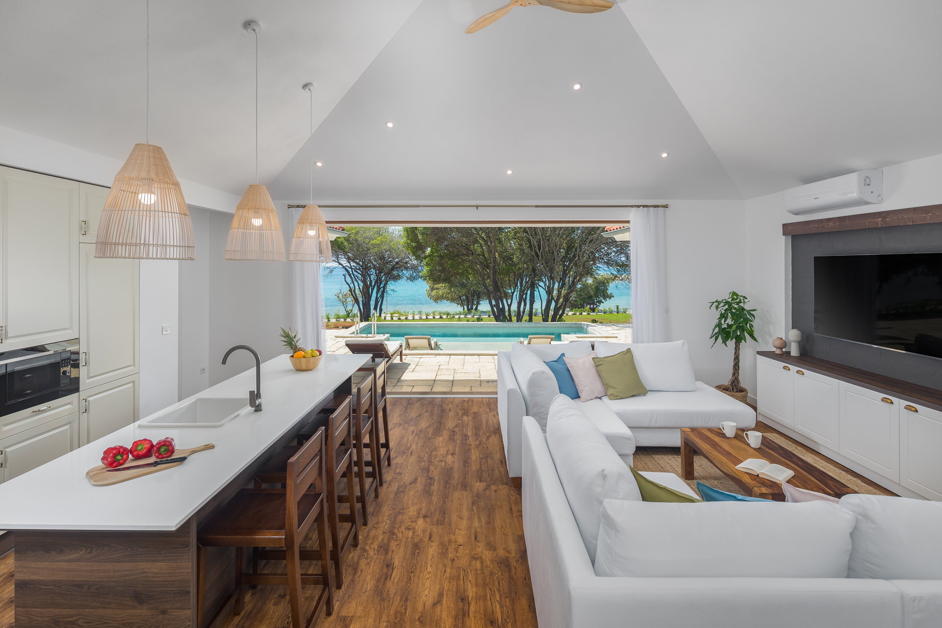Beachfront Villa Poeta with Pool