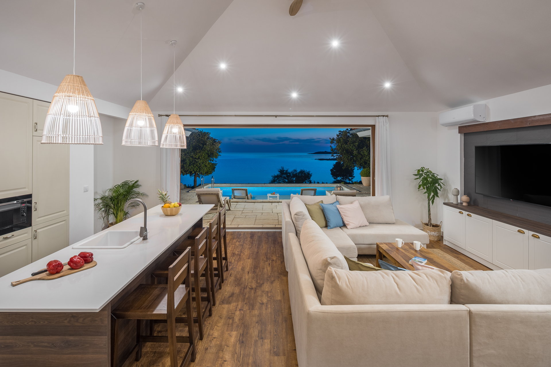 Beachfront Villa Poeta with Pool