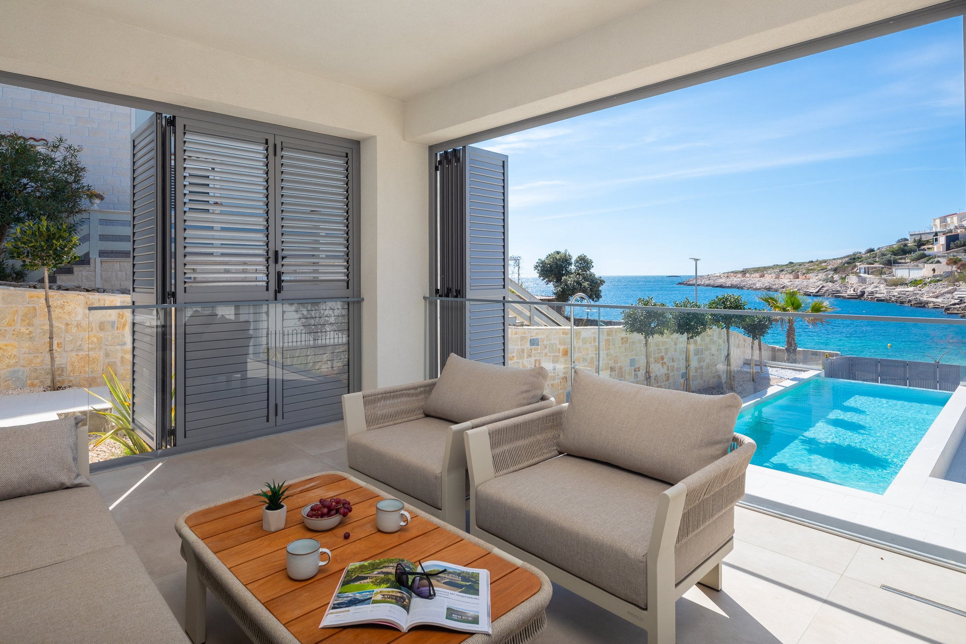 Beachfront Villa Sea Colors with Pool