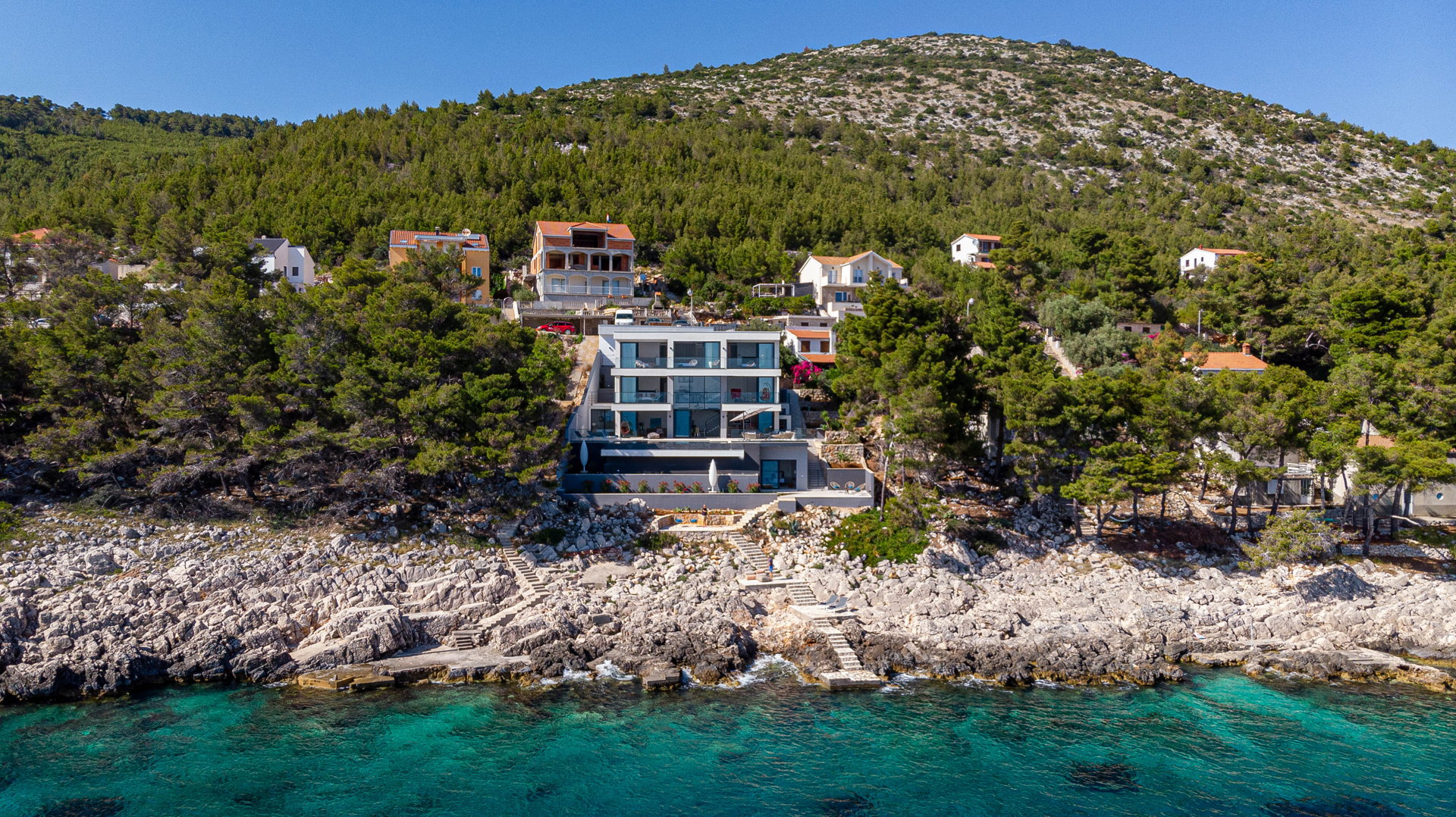 Beachfront Villa Aquamarin with Pool