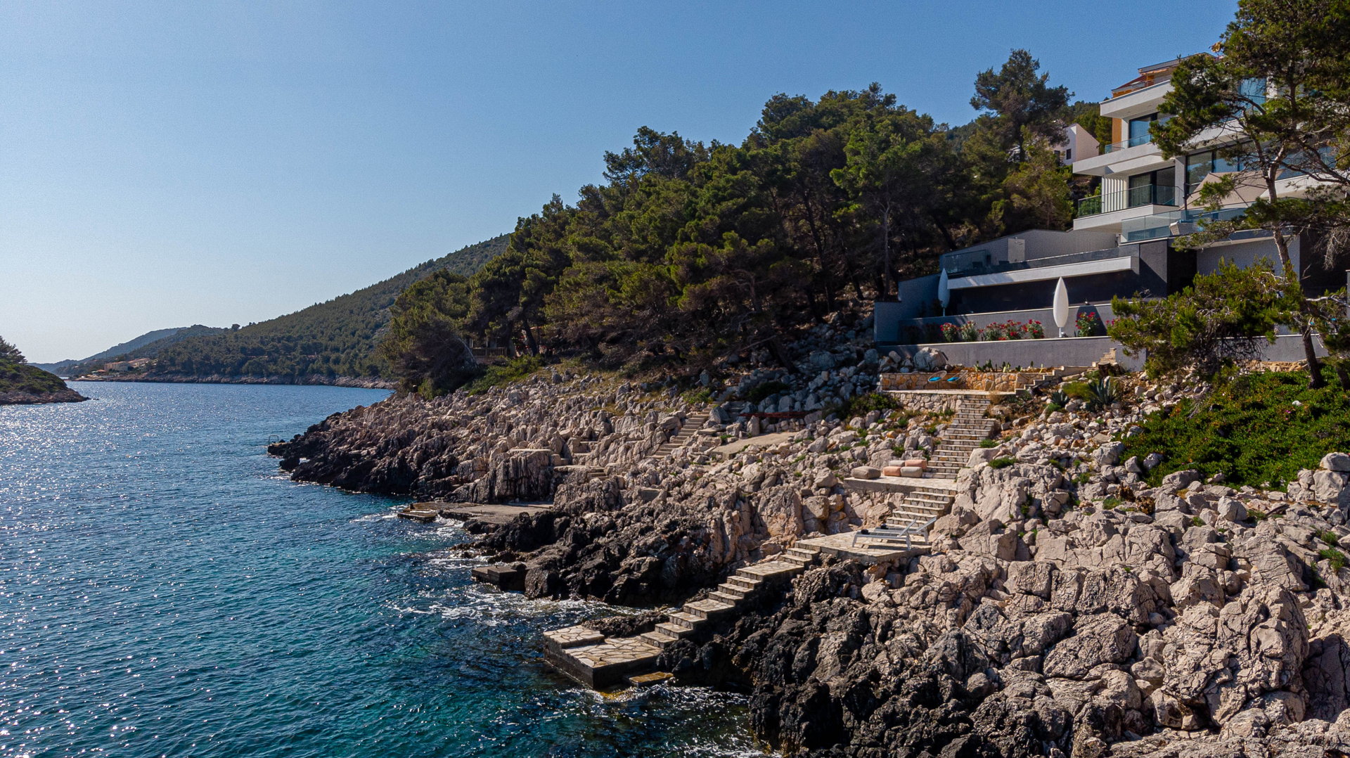Beachfront Villa Aquamarin with Pool