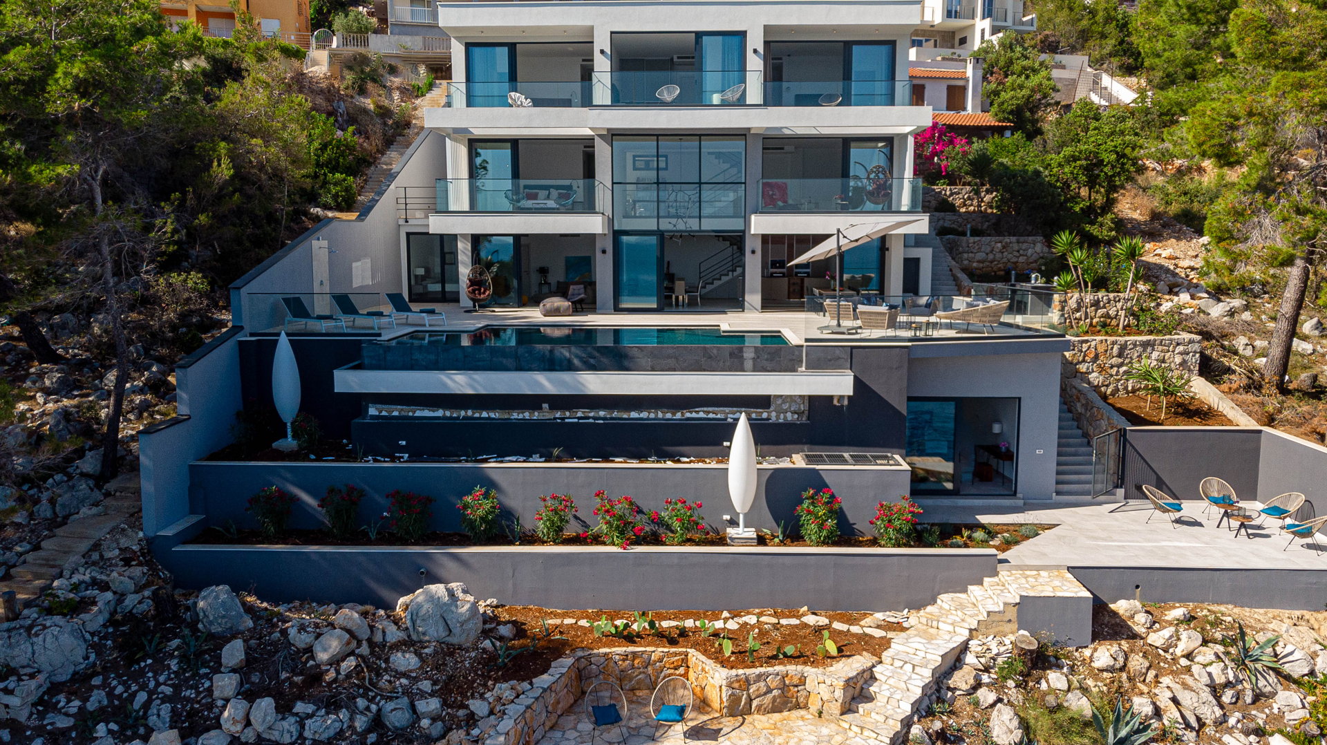Beachfront Villa Aquamarin with Pool