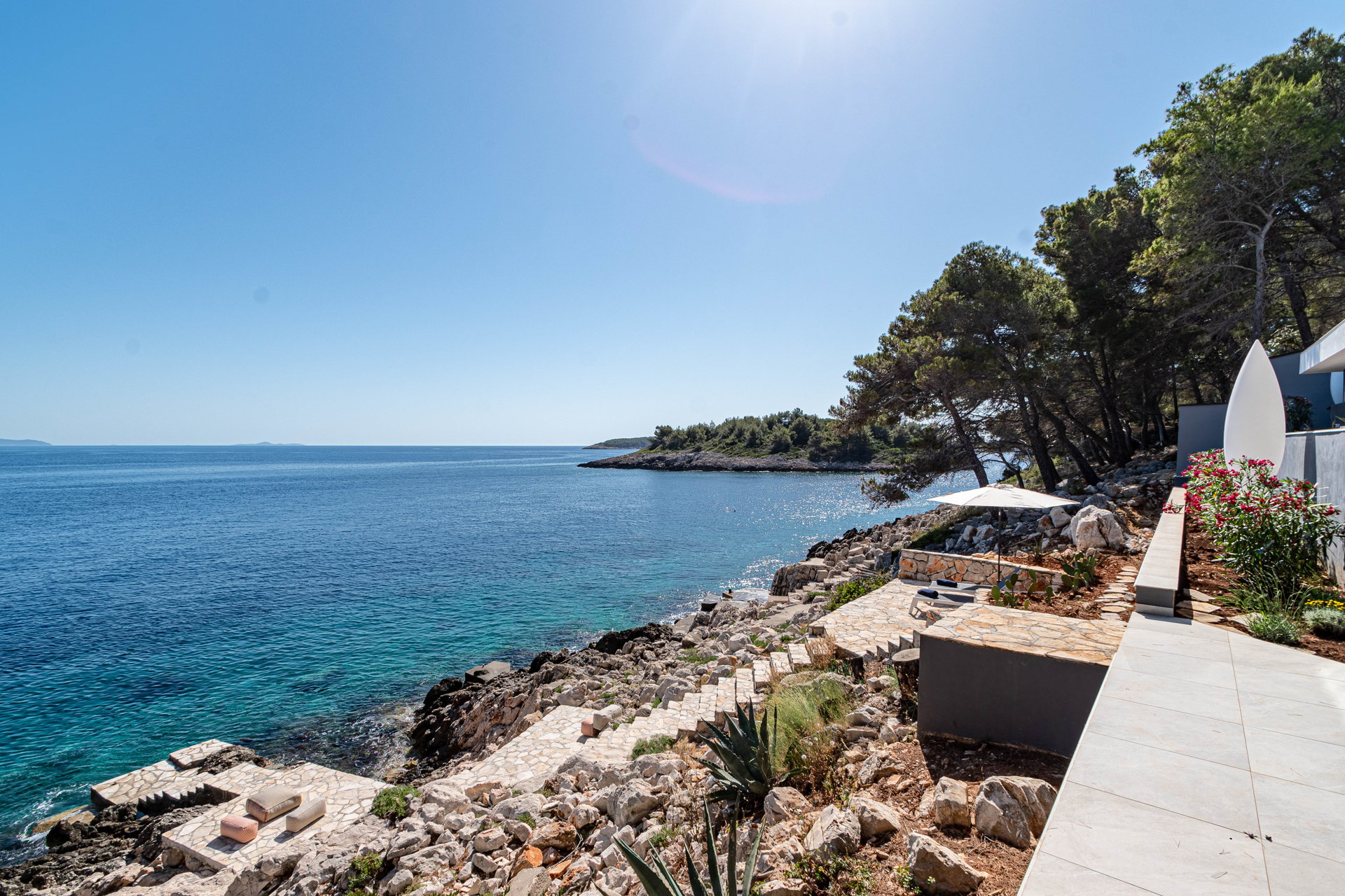 Beachfront Villa Aquamarin with Pool