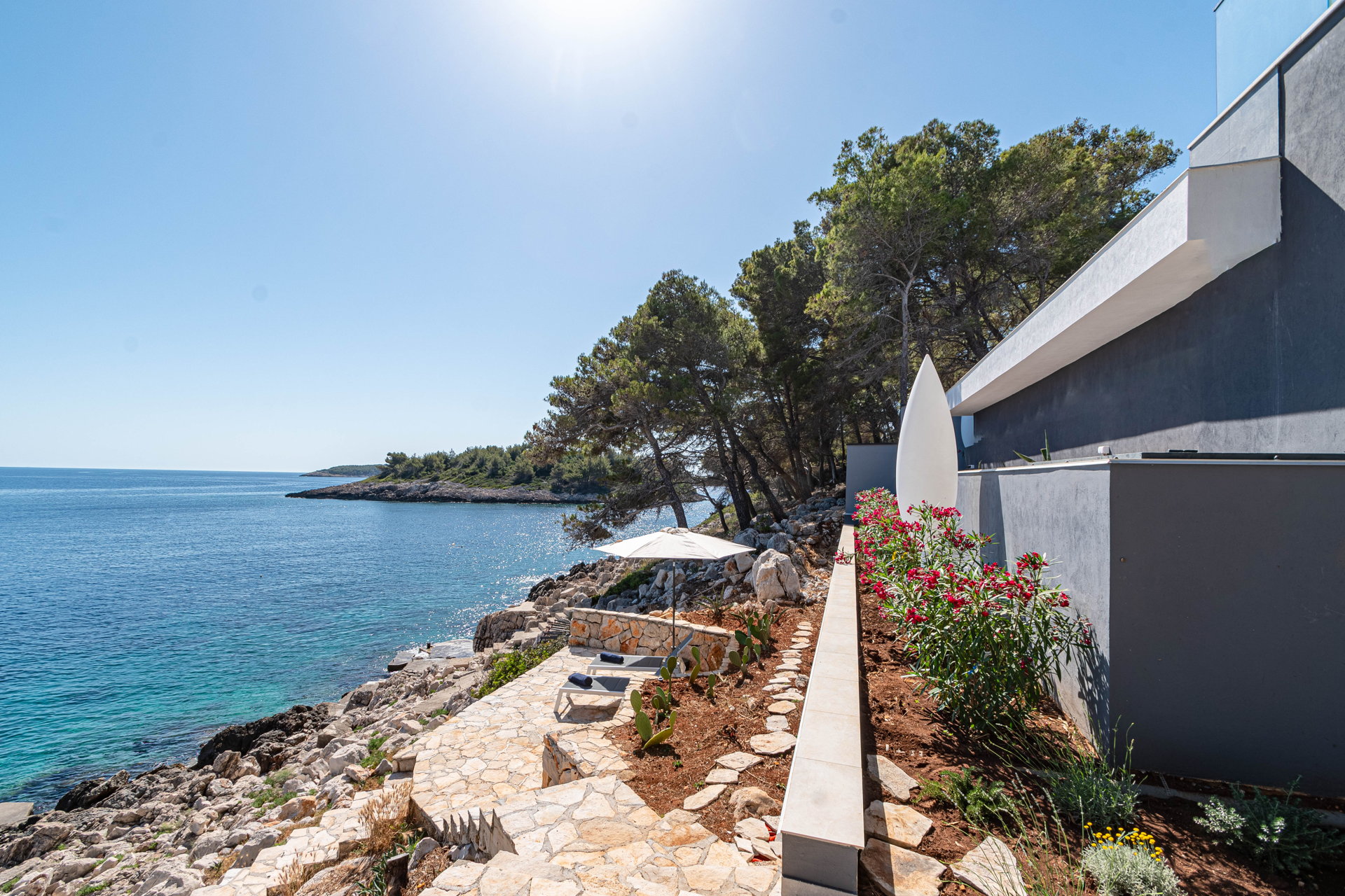 Beachfront Villa Aquamarin with Pool