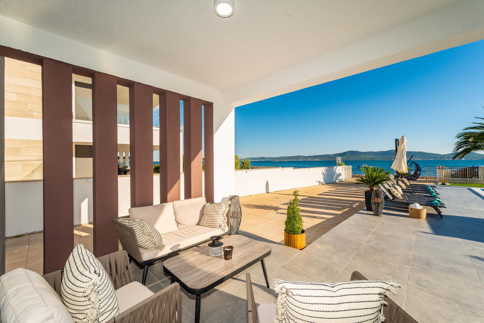 Beachfront Villa Blue Melody with Pool
