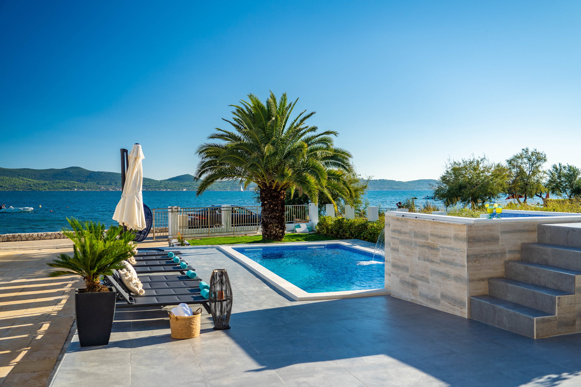Beachfront Villa Blue Melody with Pool