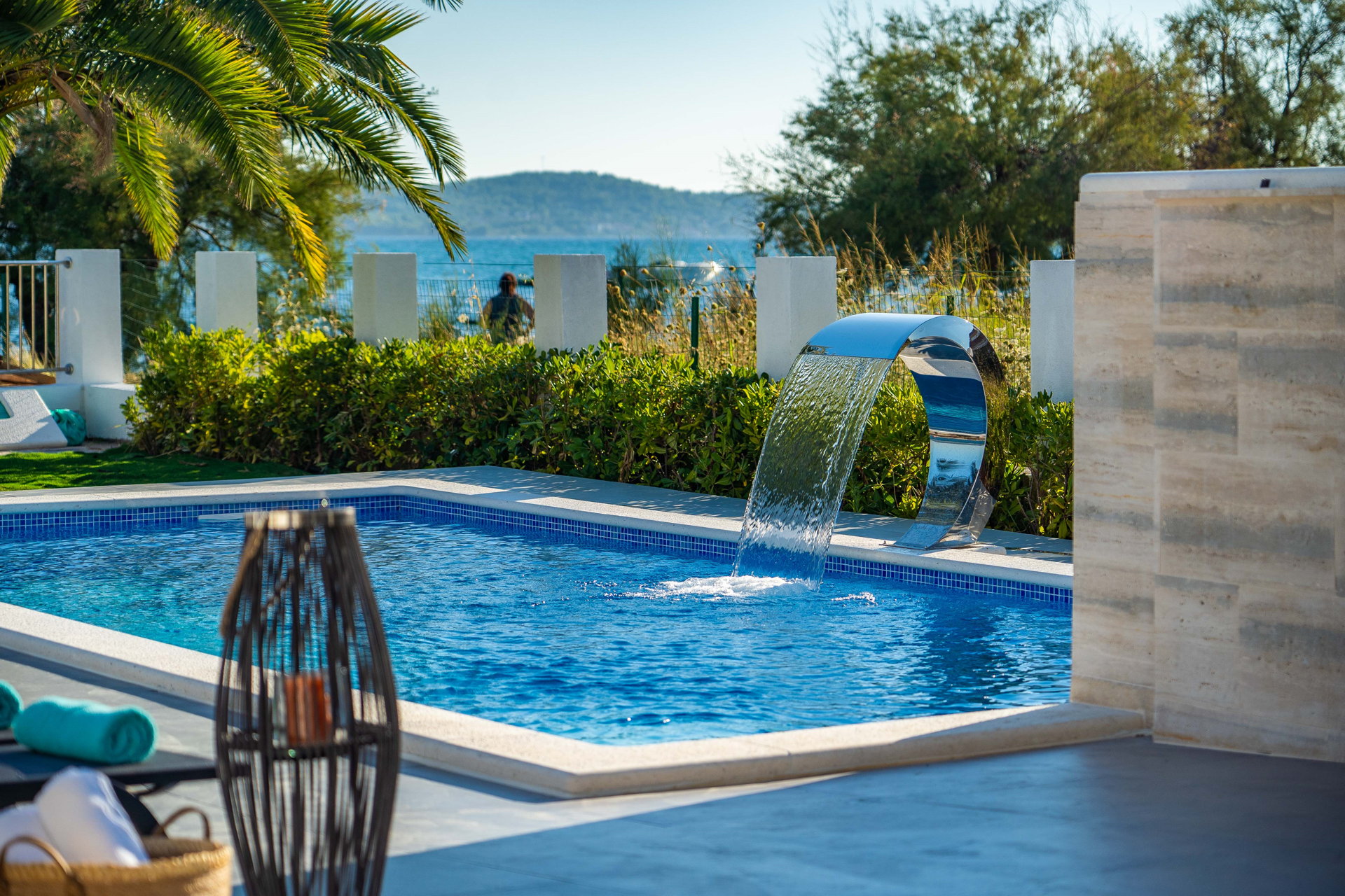 Beachfront Villa Blue Melody with Pool