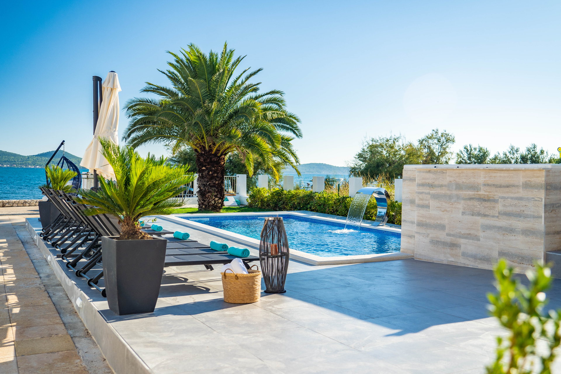 Beachfront Villa Blue Melody with Pool