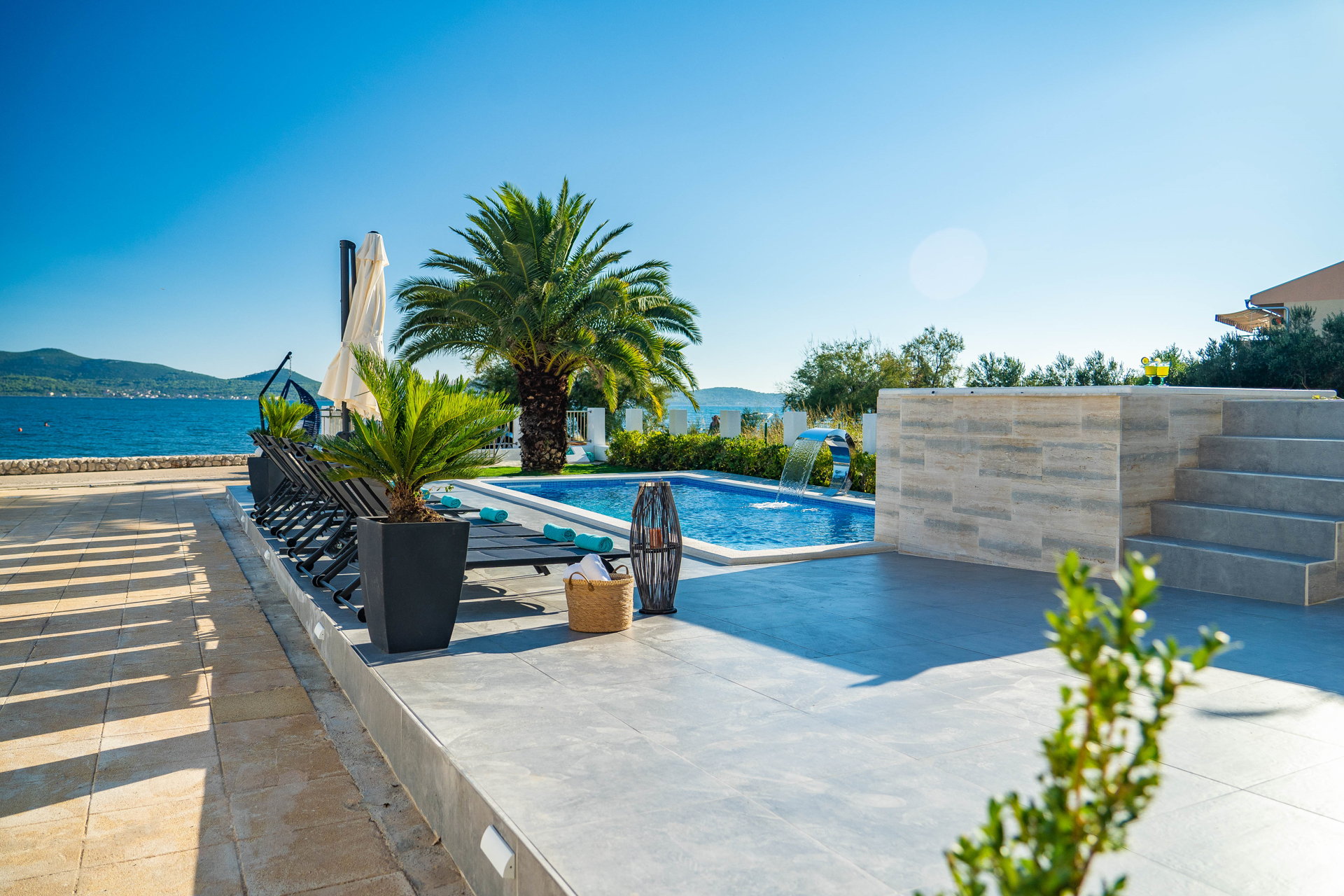 Beachfront Villa Blue Melody with Pool