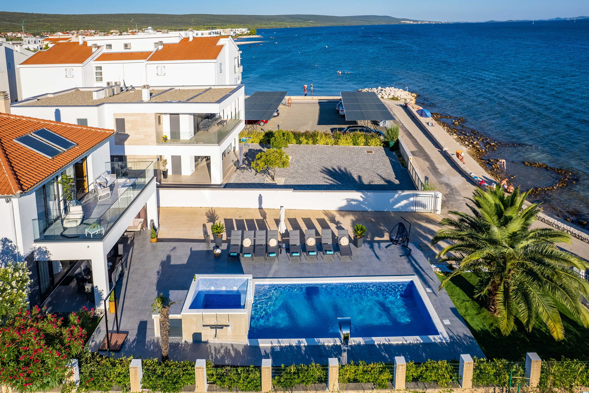 Beachfront Villa Blue Melody with Pool