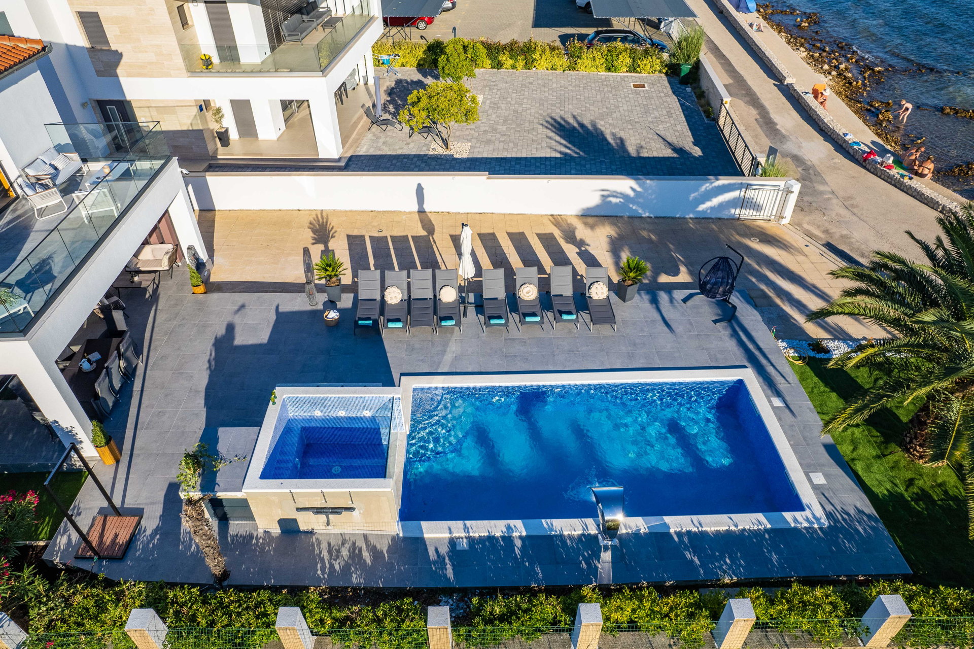Beachfront Villa Blue Melody with Pool