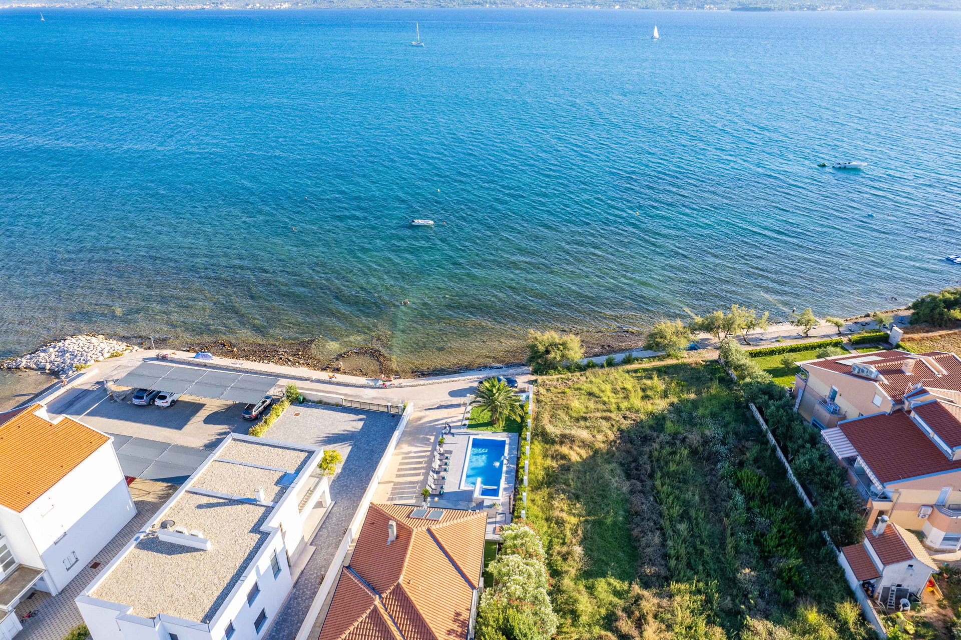 Beachfront Villa Blue Melody with Pool