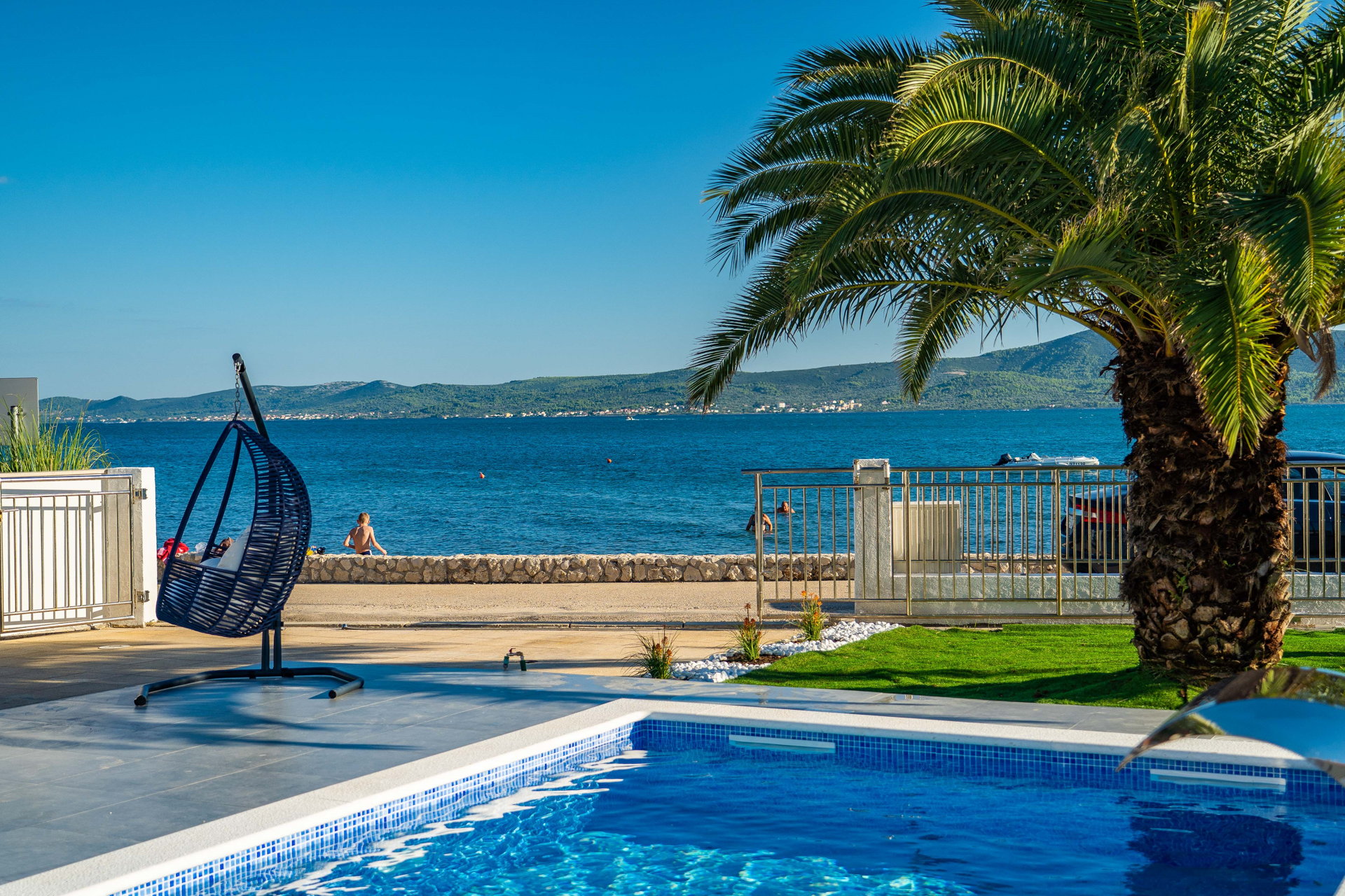Beachfront Villa Blue Melody with Pool