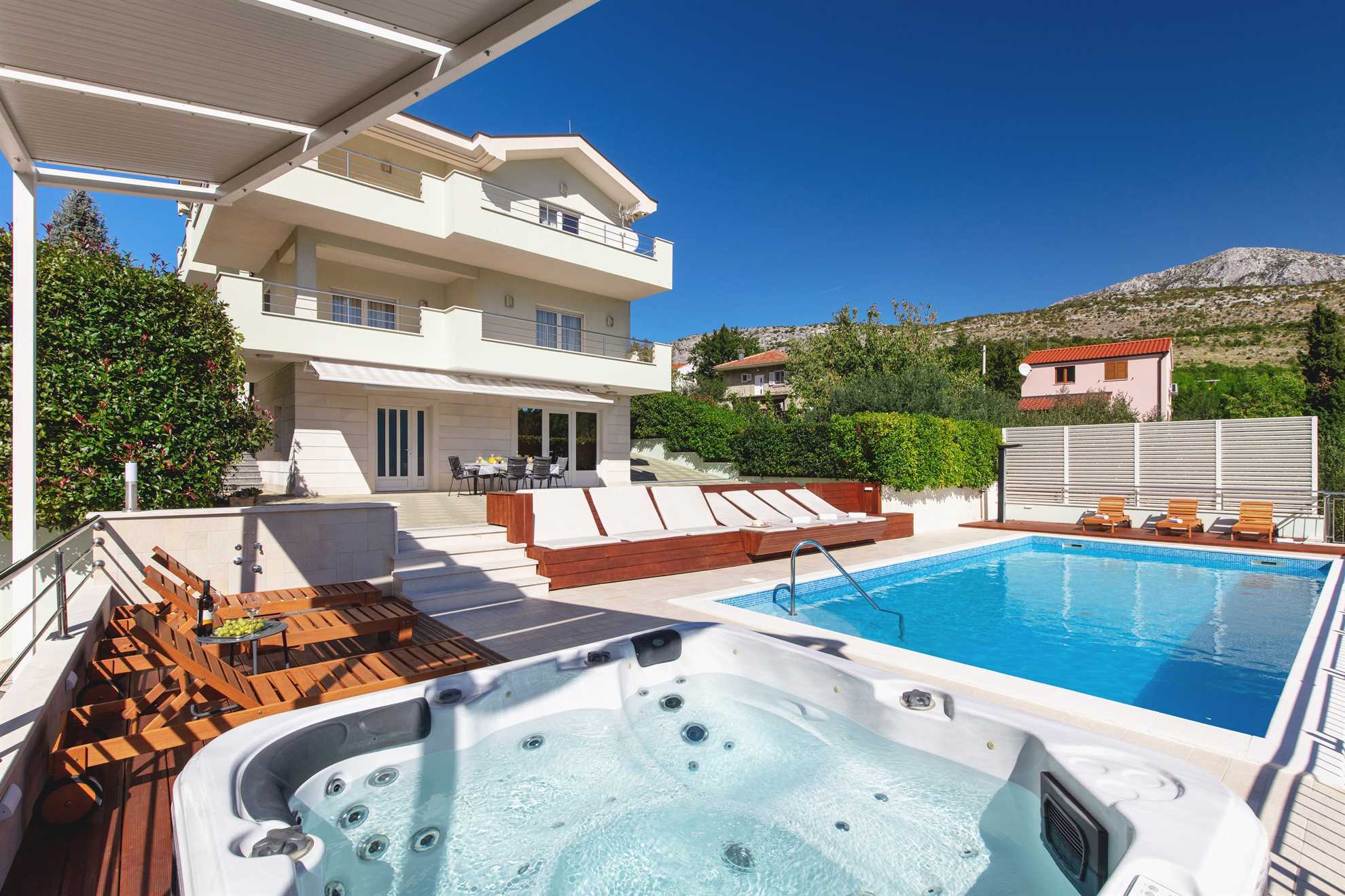 Luxury Villa Lovric with private heated pool, Jacuzzi, Sauna and private tavern