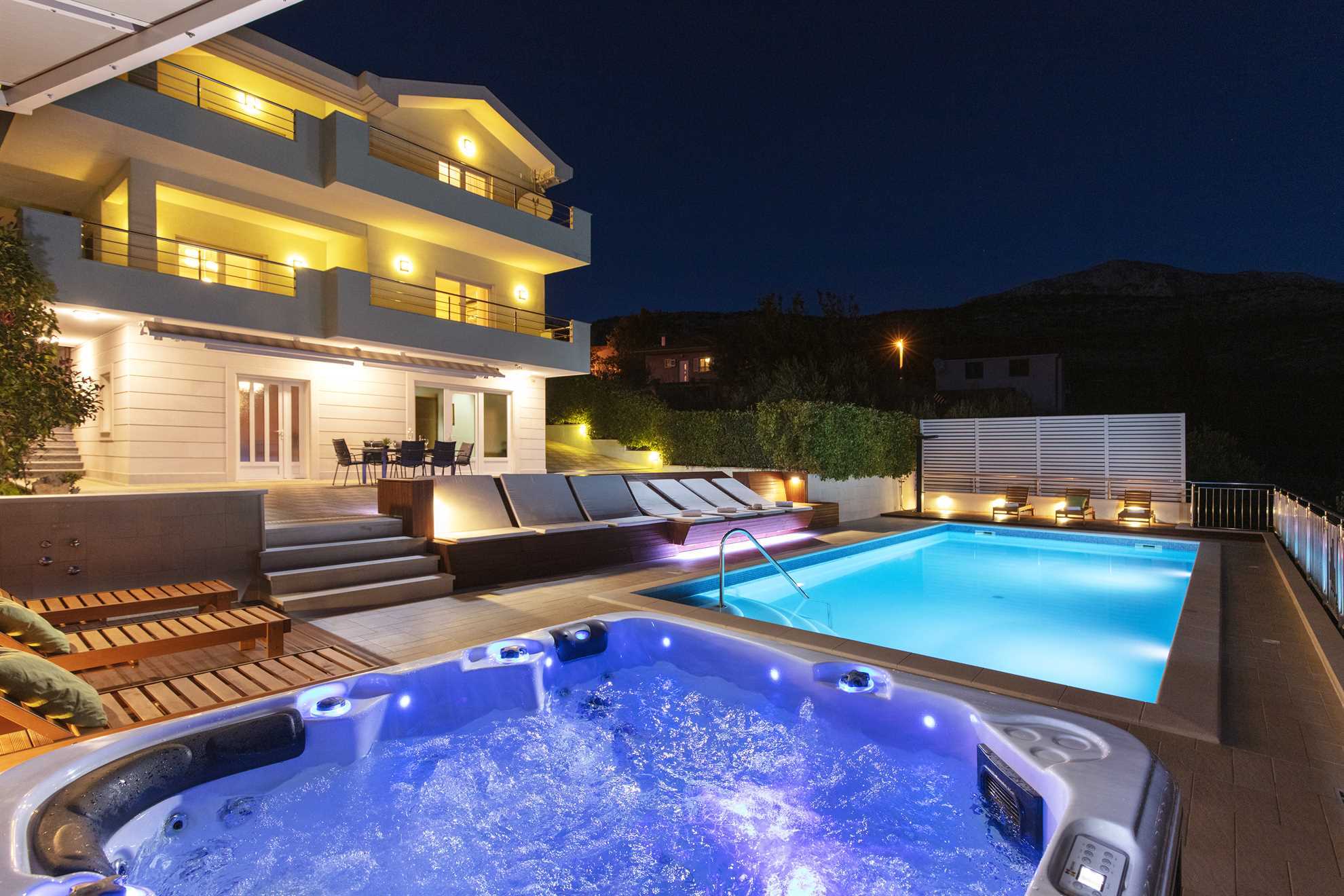 Luxury Villa Lovric with private heated pool, Jacuzzi, Sauna and private tavern